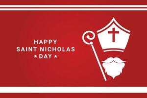 Happy saint nicholas day vector design background template