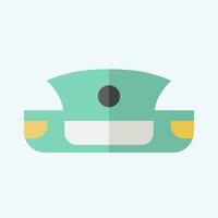 Icon Front Bumper. related to Car Parts symbol. flat style. simple design editable. simple illustration vector