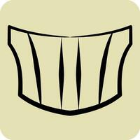 Icon Car Bonnet. related to Car Parts symbol. hand drawn style. simple design editable. simple illustration vector