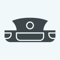 Icon Front Bumper. related to Car Parts symbol. glyph style. simple design editable. simple illustration vector