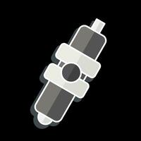 Icon Spark Plug. related to Car Parts symbol. glossy style. simple design editable. simple illustration vector