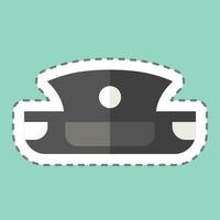 Sticker line cut Front Bumper. related to Car Parts symbol. simple design editable. simple illustration vector