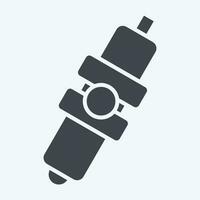 Icon Spark Plug. related to Car Parts symbol. glyph style. simple design editable. simple illustration vector