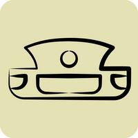 Icon Front Bumper. related to Car Parts symbol. hand drawn style. simple design editable. simple illustration vector