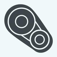 Icon Timing Belt. related to Car Parts symbol. glyph style. simple design editable. simple illustration vector