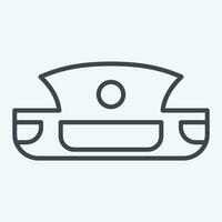 Icon Front Bumper. related to Car Parts symbol. line style. simple design editable. simple illustration vector