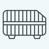 Icon Air Filter. related to Car Parts symbol. line style. simple design editable. simple illustration vector