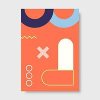 Cover design with memphis style vector