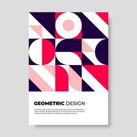 Colorful abstract geometric mural design covers. Vector illustration