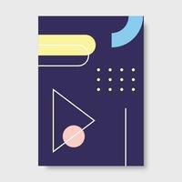 Cover design with memphis style vector