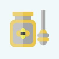 Icon Honey. related to Russia symbol. flat style. simple design editable. simple illustration vector