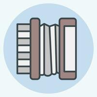 Icon Accordion. related to Russia symbol. color mate style. simple design editable. simple illustration vector