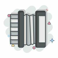 Icon Accordion. related to Russia symbol. comic style. simple design editable. simple illustration vector