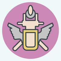 Icon Emblem. related to Russia symbol. color mate style. simple design editable. simple illustration vector