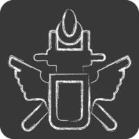 Icon Emblem. related to Russia symbol. chalk Style. simple design editable. simple illustration vector