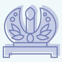 Icon Crown. related to Russia symbol. two tone style. simple design editable. simple illustration vector