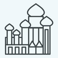 Icon Cathedral Of Saint Basil. related to Russia symbol. line style. simple design editable. simple illustration vector