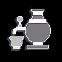 Icon Samovar. related to Russia symbol. glossy style. simple design editable. simple illustration vector