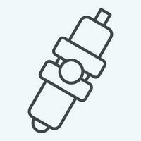 Icon Spark Plug. related to Car Parts symbol. line style. simple design editable. simple illustration vector