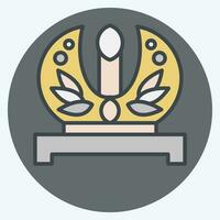 Icon Crown. related to Russia symbol. color mate style. simple design editable. simple illustration vector