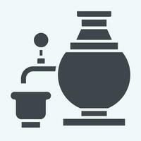 Icon Samovar. related to Russia symbol. glyph style. simple design editable. simple illustration vector