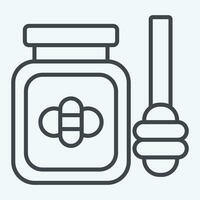 Icon Honey. related to Russia symbol. line style. simple design editable. simple illustration vector