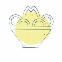 Icon Pelmeni. related to Russia symbol. Color Spot Style. simple design editable. simple illustration vector