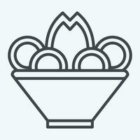 Icon Pelmeni. related to Russia symbol. line style. simple design editable. simple illustration vector