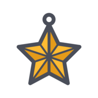 Christmas Star color icon for Christmas decoration. png