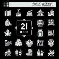 Icon Set Russia. related to Education symbol. glossy style. simple design editable. simple illustration vector