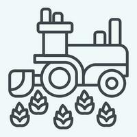 Icon Wheat. related to Russia symbol. line style. simple design editable. simple illustration vector