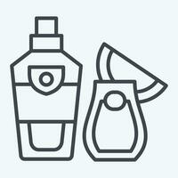 Icon Vodka. related to Russia symbol. line style. simple design editable. simple illustration vector