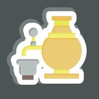 Sticker Samovar. related to Russia symbol. simple design editable. simple illustration vector