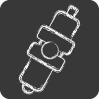 Icon Spark Plug. related to Car Parts symbol. chalk Style. simple design editable. simple illustration vector