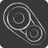 Icon Timing Belt. related to Car Parts symbol. chalk Style. simple design editable. simple illustration vector