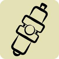 Icon Spark Plug. related to Car Parts symbol. hand drawn style. simple design editable. simple illustration vector