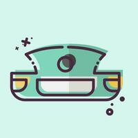 Icon Front Bumper. related to Car Parts symbol. MBE style. simple design editable. simple illustration vector