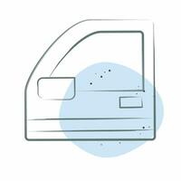 Icon Doors Car. related to Car Parts symbol. Color Spot Style. simple design editable. simple illustration vector