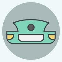 Icon Front Bumper. related to Car Parts symbol. color mate style. simple design editable. simple illustration vector