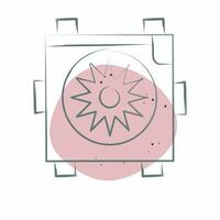 Icon Radiator Fan. related to Car Parts symbol. Color Spot Style. simple design editable. simple illustration vector