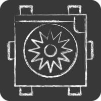 Icon Radiator Fan. related to Car Parts symbol. chalk Style. simple design editable. simple illustration vector