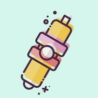 Icon Spark Plug. related to Car Parts symbol. MBE style. simple design editable. simple illustration vector