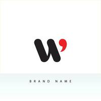 W, WW Letter Logo Design with Creative Modern Trendy Typography vector