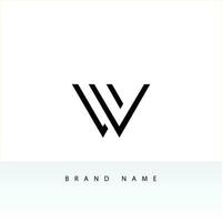 W, WW Letter Logo Design with Creative Modern Trendy Typography vector