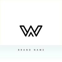 W Logo. Vector Graphic Branding Letter Element.