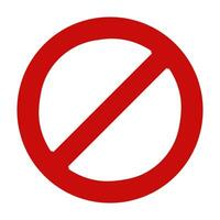 Prohibit red crossed circle sign. Ban forbidden symbol. vector