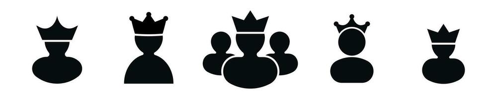 Exclusive member icon.  Premium king tag vector