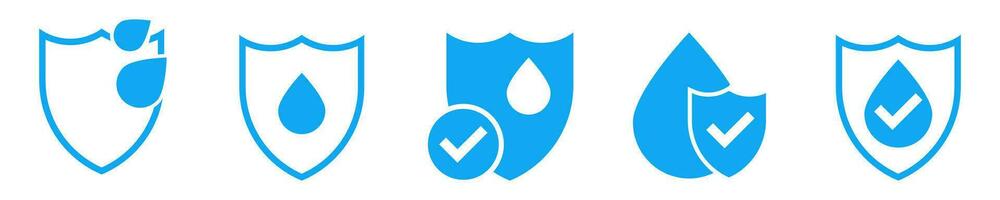 Shield waterproof protection Icon vector. vector