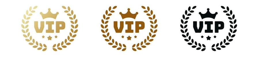 VIP estado estampilla. prima miembro emblema. vector