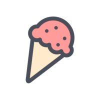 gelo creme cone cor ícone para decoração. png